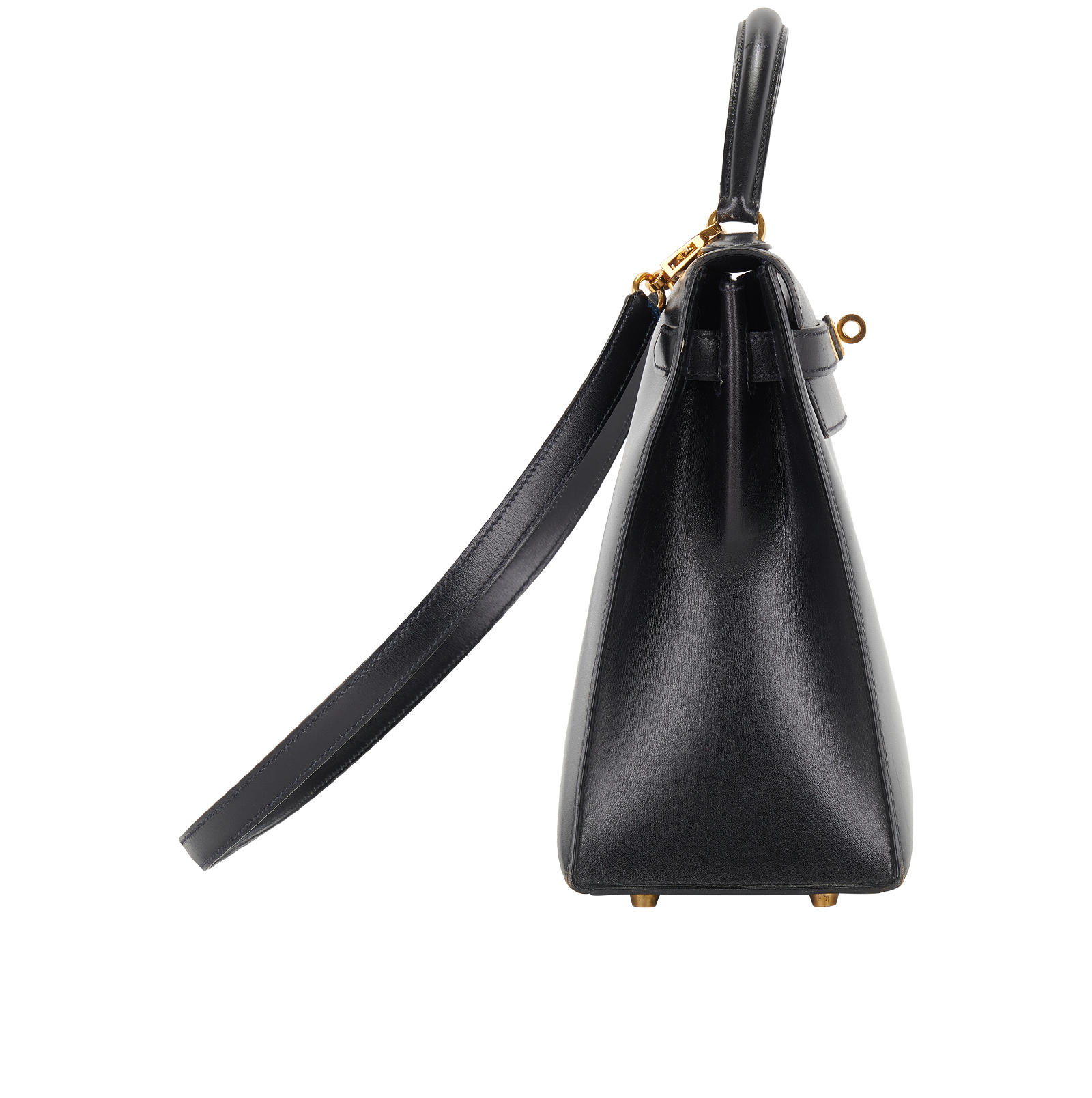 Hermes Kelly 32 Box Calf in Noir, &pound;5,500, Handbags, Black, Leather, Side view